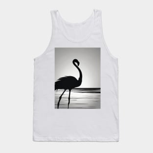 Flamingo Shadow Silhouette Anime Style Collection No. 147 Tank Top